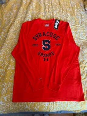Under Armour Syracuse Orange HeatGear Long Sleeve Shirt Men's XL